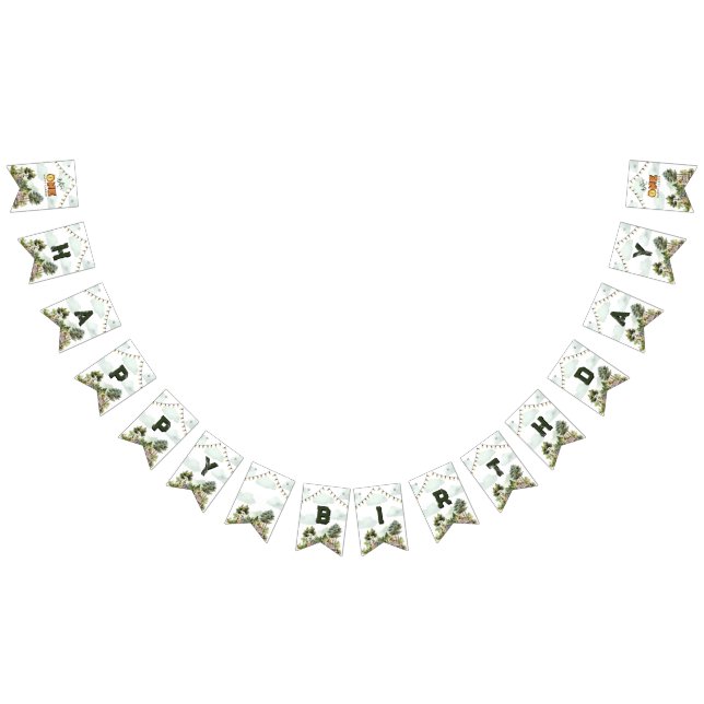 One Happy Camper First Birthday  Bunting Flags (All)