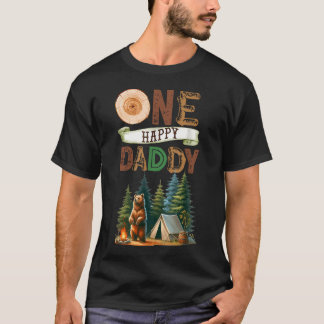 One Happy Camper First Birthday Camping Bear T-Shirt