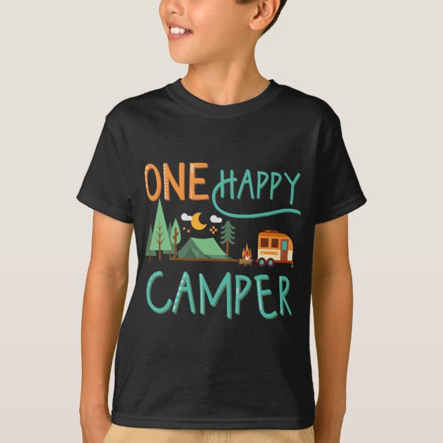 one happy camper first birthday , Camping Matching T-Shirt (Front)