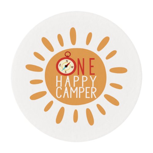 One Happy Camper First Birthday Camping Sun Party Edible Frosting Rounds