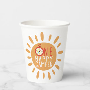 One Happy Camper First Birthday Camping Sun Party Paper Cups