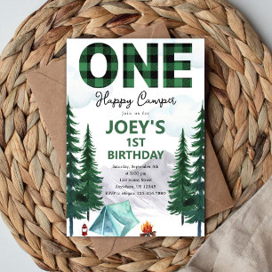 One Happy Camper First Birthday Invitation