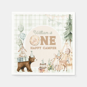 One Happy Camper First Birthday Napkins
