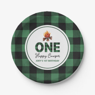 One Happy Camper First Birthday Paper Plates