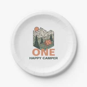 One Happy Camper First Birthday Paper Plates