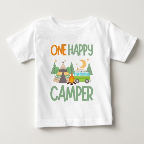 one happy camper first birthday T_Shirt Grocery Ba