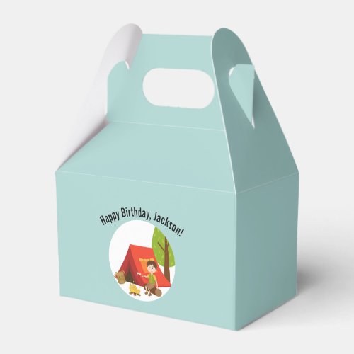 One Happy Camper First Birthday Tent Outdoor Party Favor Boxes