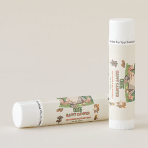 One Happy Camper safari Woodland 1st birthday Lip Balm