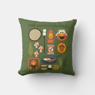 One Happy Camper Throw Pillow