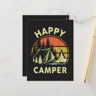 One Happy Camper Toddler Boy Funny Camping Holiday Postcard