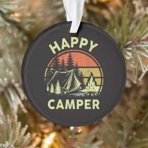 One Happy Camper Toddler Boy Funny Camping Ornament