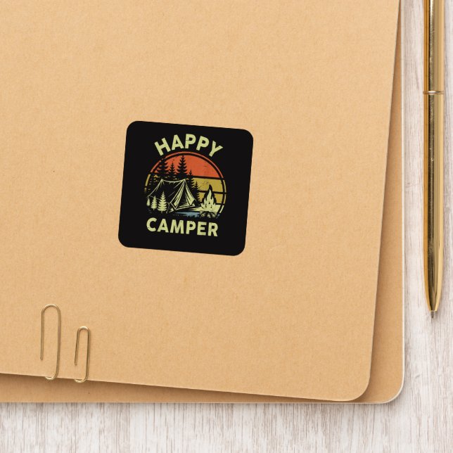 One Happy Camper Toddler Boy Funny Camping Patch (On Folder)