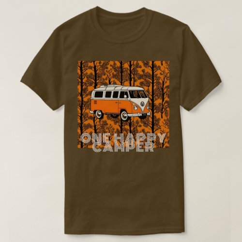 One Happy Camper Vintage  T_shirt