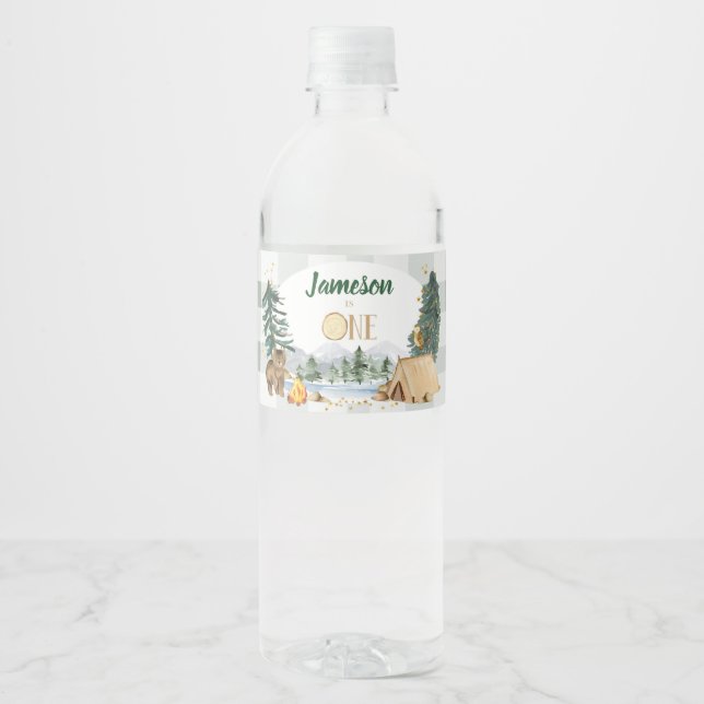 One Happy Camper Water Bottle Labels (Front)