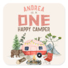 One Happy Camper Woodland Girls 1st Birthday Pink