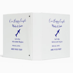 One happy Couple let's adventure begins wedding co 3 Ring Binder