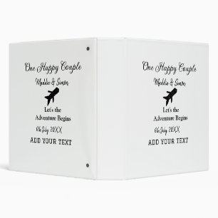 One happy Couple let's adventure begins wedding co 3 Ring Binder