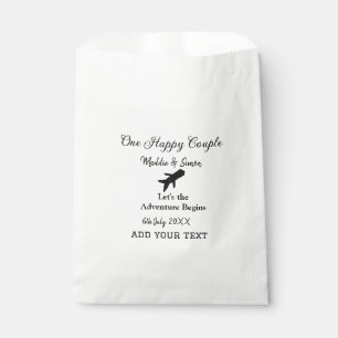 One happy Couple let's adventure begins wedding co Favor Bag