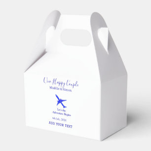 One happy Couple let's adventure begins wedding co Favor Boxes