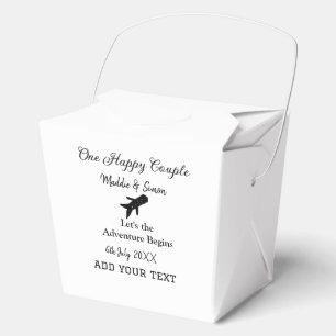 One happy Couple let's adventure begins wedding co Favor Boxes