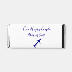 One happy Couple let's adventure begins wedding co Hershey Bar Favors