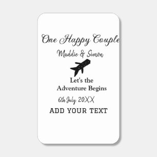 One happy Couple let's adventure begins wedding co Matchboxes