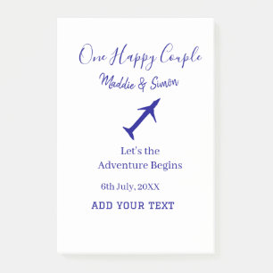 One happy Couple let's adventure begins wedding co Post-it Notes