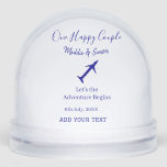 One happy Couple let&#39;s adventure begins wedding co Snow Globe
