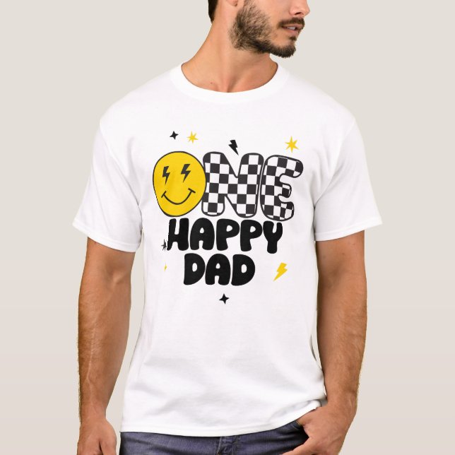 ONE Happy Dad of Birthday Boy Shirt (Front)