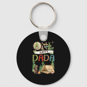 One Happy Dada Camper First Birthday Camng Bear Keychain