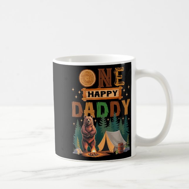 One Happy Daddy Camper 1st Birthday Camng Bear  Coffee Mug (Right)