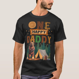One Happy Daddy Camper 1st Birthday Camng Bear  T-Shirt