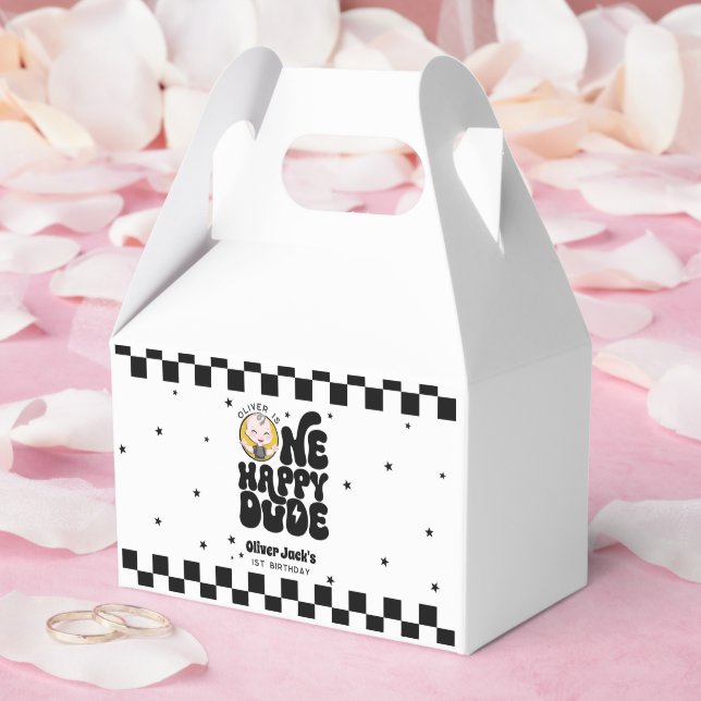 One Happy Dude 1st Birthday Favor Boxes (Wedding)