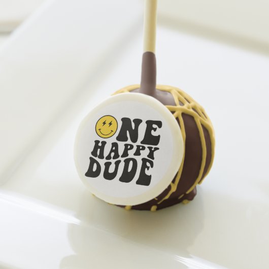One Happy Dude 1st Birthday Favors Cake Pops (Front Insitu)