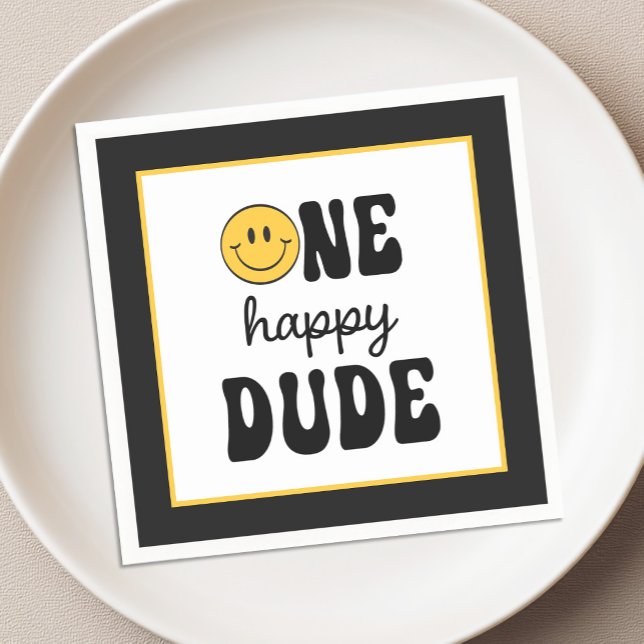 One Happy Dude 1st Birthday Napkins (Creator Uploaded)