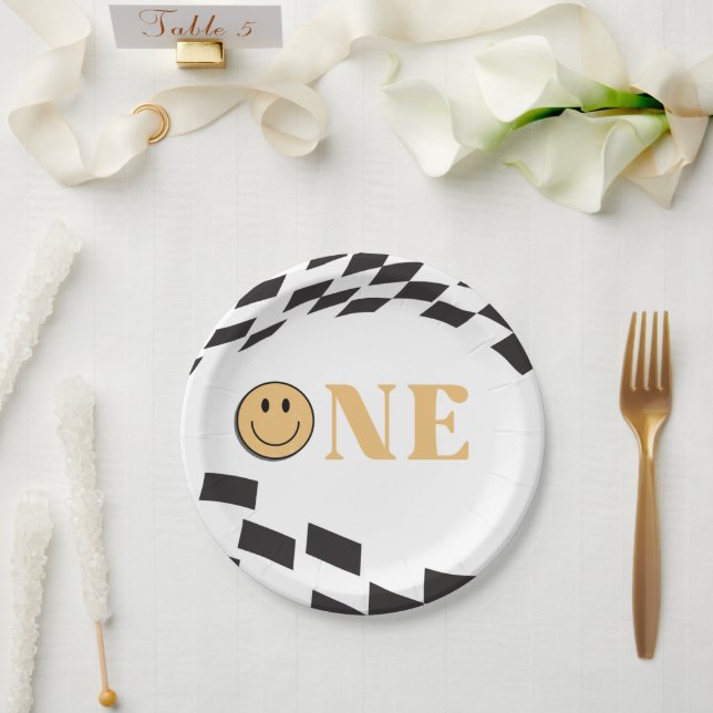 One Happy Dude 1st Birthday  Paper Plates (Wedding)