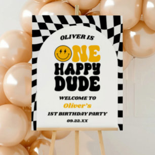 One Happy Dude 1st Birthday Party Welcome Sign