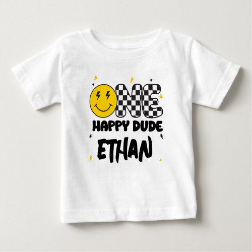 ONE Happy Dude 1st Birthday Shirt
