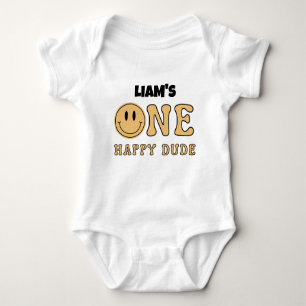 ONE HAPPY DUDE BABY BODYSUIT