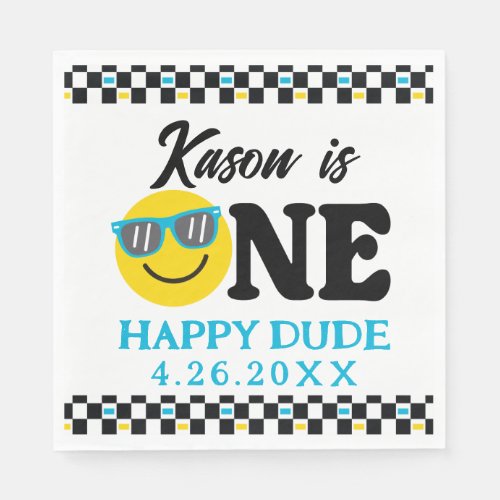 One Happy Dude Birthday 1st Birthday Decorations Napkins