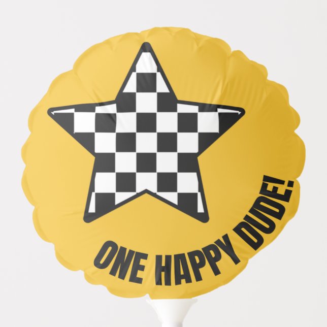 ONE Happy Dude Birthday Balloon (Front)