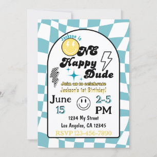 One Happy Dude Birthday Invitation