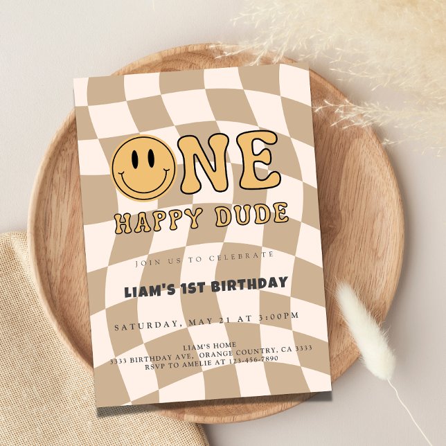 ONE HAPPY DUDE BIRTHDAY INVITATION (Creator Uploaded)