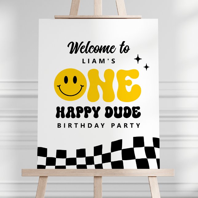 ONE Happy Dude Birthday Party Welcome Sign (Creator Uploaded)
