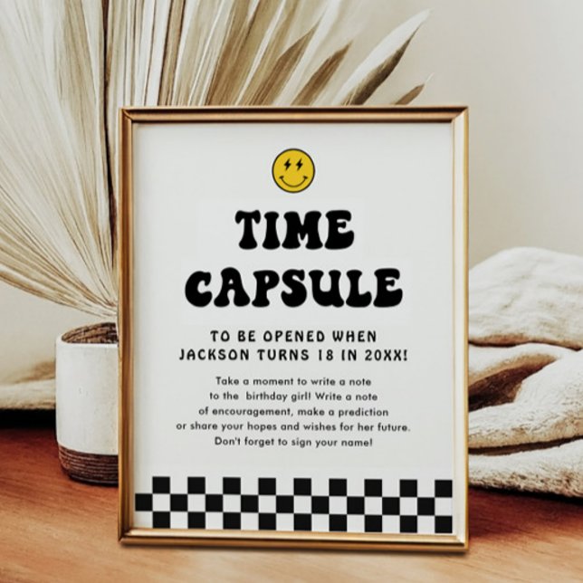 One Happy Dude Boy 1st Birthday Time Capsule Sign (Creator Uploaded)