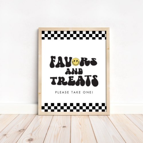 One Happy Dude  Boys Happy Face Favors Table Poster