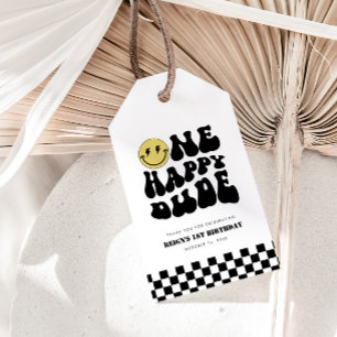 One Happy Dude Boys Rad Kids 1st Birthday Favor Gift Tags