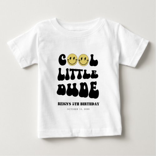 One Happy Dude  Boys Rad Kids 5th Birthday Baby T_Shirt