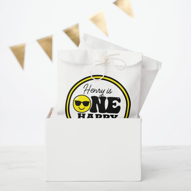 One Happy Dude Customizable Birthday Favor Bags (Party)