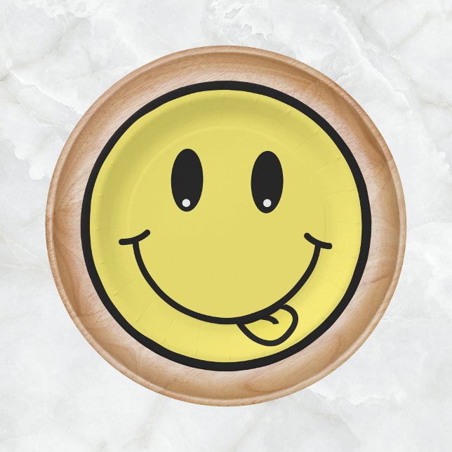 One Happy Dude Emoji 1st birthday Decoration Paper Plates (Creator Uploaded)